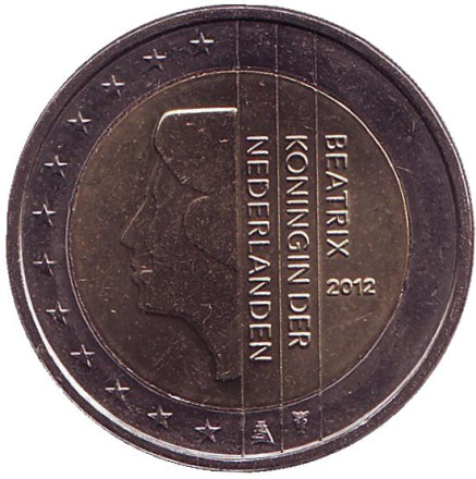 Монета 2 евро. 2012 год, Нидерланды.