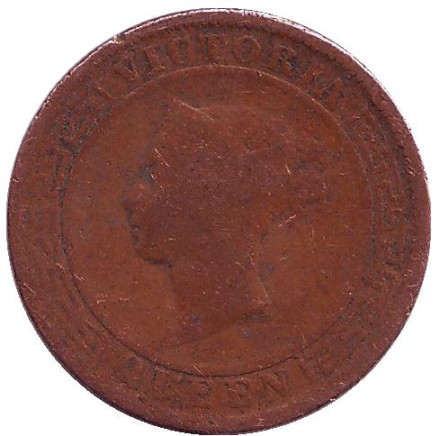 Монета 1 цент. 1901 год, Цейлон. Монета 1 цент. 1901 год, Цейлон.
