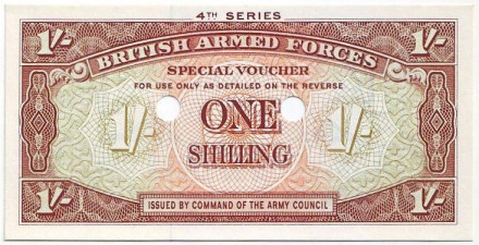 Банкнота 1 шиллинг. 1962 год, Великобритания. (Британская армия)