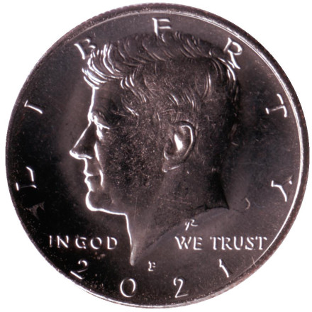 Монета 1/2 доллара (50 центов), 2021 год (P), США. Джон Кеннеди.