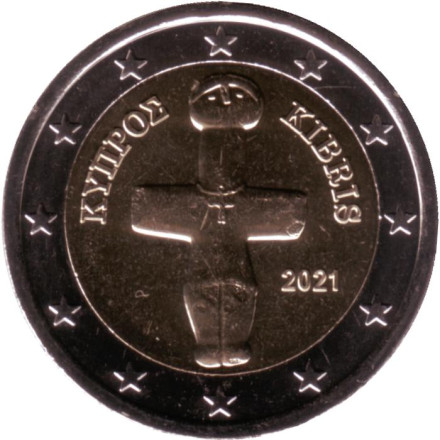 Монета 2 евро. 2021 год, Кипр.