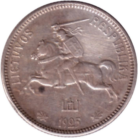 Монета 2 лита. Литва, 1925 год.