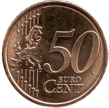Монета 50 центов. 2011 год, Финляндия. Монета 50 центов. 2011 год, Финляндия.