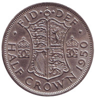 Монета 1/2 кроны. 1950 год, Великобритания. Монета 1/2 кроны. 1950 год, Великобритания.
