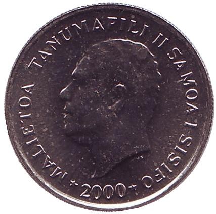 Монета 5 сене. 2000 год, Самоа. Ананас. Монета 5 сене. 2000 год, Самоа. Ананас.