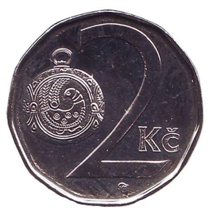 Монета 2 кроны. 2018 год, Чехия. UNC.