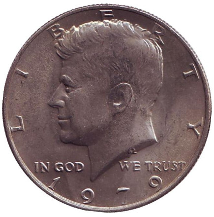 Монета 50 центов. 1979 год (P), США. UNC. Джон Кеннеди.