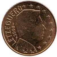 Монета 50 центов. 2008 год, Люксембург.