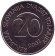 Монета 20 толаров. 2006 год, Словения. UNC. Белый аист. Монета 20 толаров. 2006 год, Словения. UNC. Белый аист.