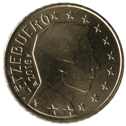 Монета 50 центов. 2016 год, Люксембург.