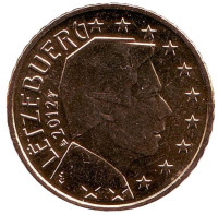 Монета 50 центов. 2012 год, Люксембург.