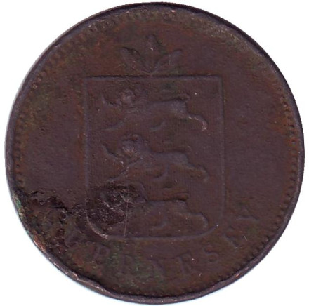 Монета 4 дубля. 1830 год, Гернси. Монета 4 дубля. 1830 год, Гернси.