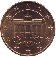 Монета 10 центов. 2003 год (А), Германия.