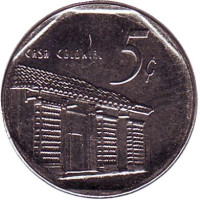 Монета 5 сентаво. 2013 год, Куба.