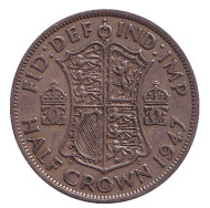 Монета 1/2 кроны. 1947 год, Великобритания. Монета 1/2 кроны. 1947 год, Великобритания.
