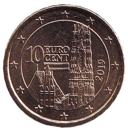 Монета 10 центов. 2019 год, Австрия.