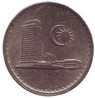 Монета 5 сен. 1979 год, Малайзия. Здание парламента. Монета 5 сен. 1979 год, Малайзия. Здание парламента.
