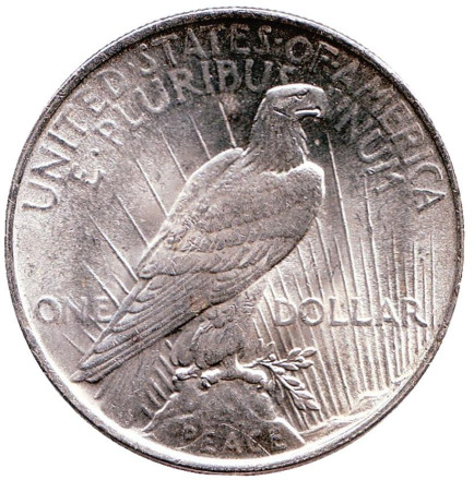 Монета 1 доллар. 1923 год, США. (Без отметки монетного двора). XF-UNC. Доллар мира.