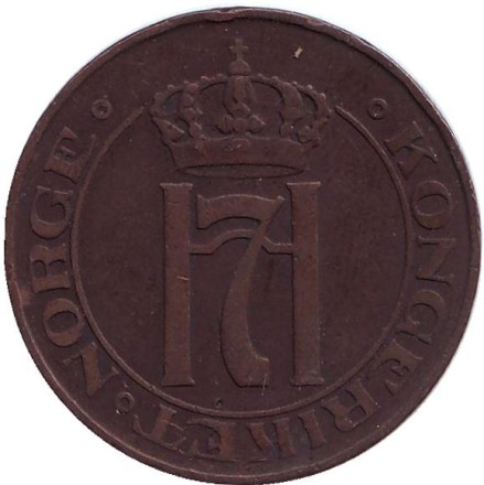 Монета 5 эре. 1911 год, Норвегия. Монета 5 эре. 1911 год, Норвегия.