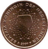 Монета 50 евроцентов. 2009 год, Нидерланды.