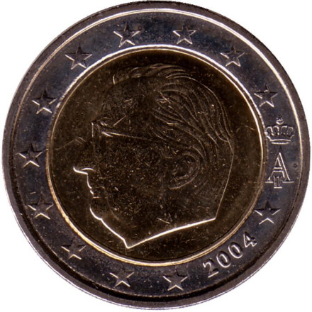 Монета 2 евро. 2004 год, Бельгия.