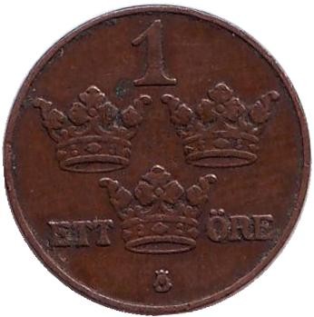 Монета 1 эре. 1909 год, Швеция. Монета 1 эре. 1909 год, Швеция.
