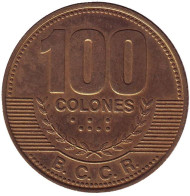 Монета 100 колонов, 2006 год, Коста-Рика. Монета 100 колонов, 2006 год, Коста-Рика.