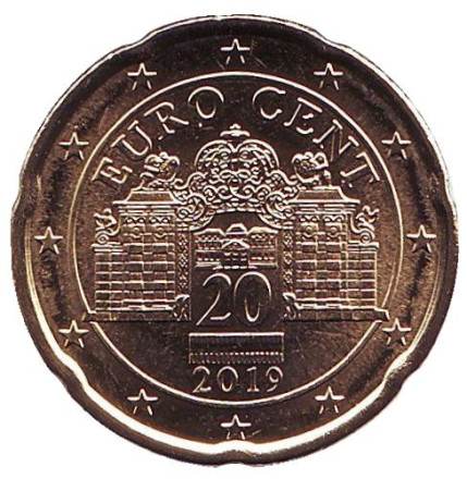 Монета 20 центов. 2019 год, Австрия.