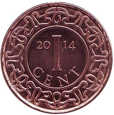 Монета 1 цент. 2014 год, Суринам. UNC.