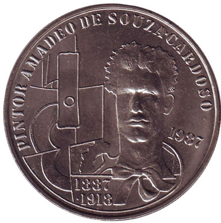 Монета 100 эскудо. 1987 год, Португалия. Амадеу ди Соза-Кардозу.