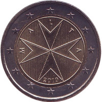 Монета 2 евро. 2010 год, Мальта.