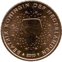 Монета 50 евроцентов. 2010 год, Нидерланды.