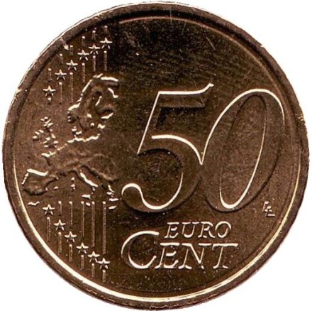 Монета 50 евроцентов. 2010 год, Нидерланды. Монета 50 евроцентов. 2010 год, Нидерланды.