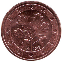 Монета 5 центов. 2013 год (А), Германия.