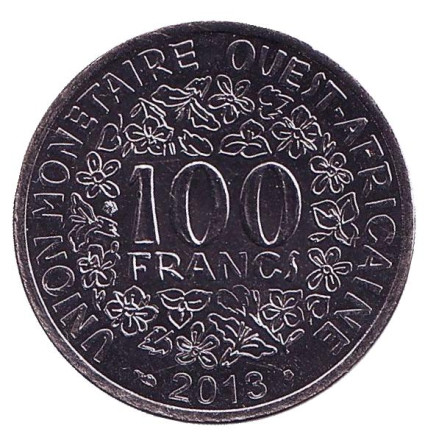 Монета 100 франков. 2013 год, Западные Африканские штаты. UNC.