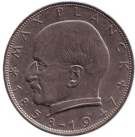 Монета 2 марки. 1968 год (D), ФРГ. Макс Планк. Монета 2 марки. 1968 год (D), ФРГ. Макс Планк.