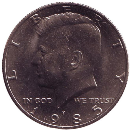 Монета 50 центов. 1985 год (P), США. UNC. Джон Кеннеди.