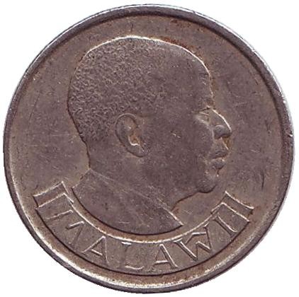 Монета 5 тамбал, 1994 год, Малави. Цапля. Монета 5 тамбал, 1994 год, Малави. Цапля.