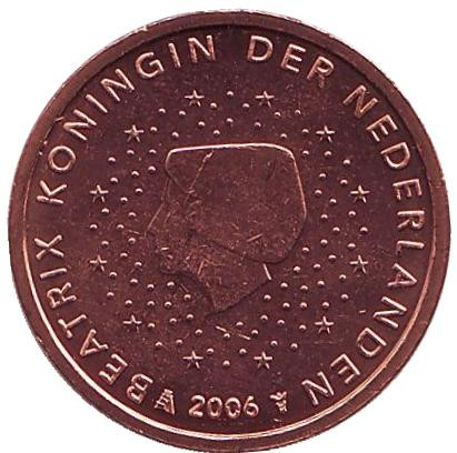 Монета 2 цента. 2006 год, Нидерланды.