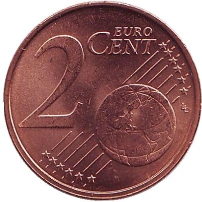 Монета 2 цента. 2006 год, Нидерланды. Монета 2 цента. 2006 год, Нидерланды.