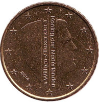 Монета 50 евроцентов. 2014 год, Нидерланды.