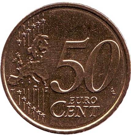 Монета 50 евроцентов. 2014 год, Нидерланды. Монета 50 евроцентов. 2014 год, Нидерланды.
