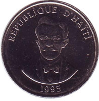 Шарлемань Перальт - национальный герой. Монета 5 сантимов. 1995 год, Гаити.