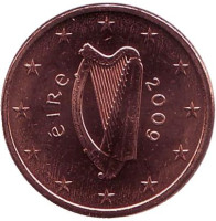 Монета 1 цент. 2009 год, Ирландия. 