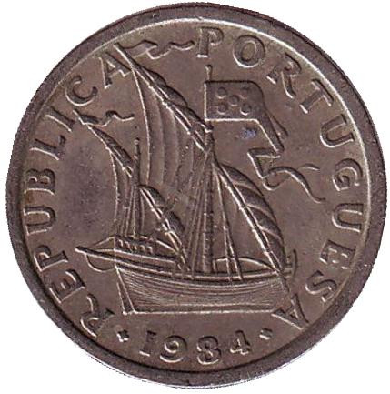 Монета 2,5 эскудо. 1984 год, Португалия.