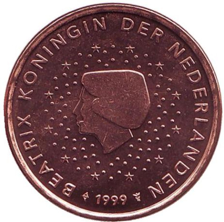 Монета 5 евроцентов. 1999 год, Нидерланды.
