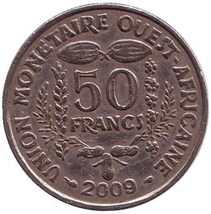 Монета 50 франков. 2009 год, Западные Африканские штаты.