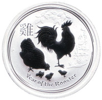 Год Петуха. Монета 50 центов. 2017 год, Австралия.