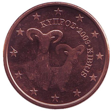 Монета 5 центов. 2009 год, Кипр.