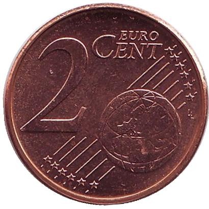 Монета 2 цента. 2001 год, Нидерланды. Монета 2 цента. 2001 год, Нидерланды.